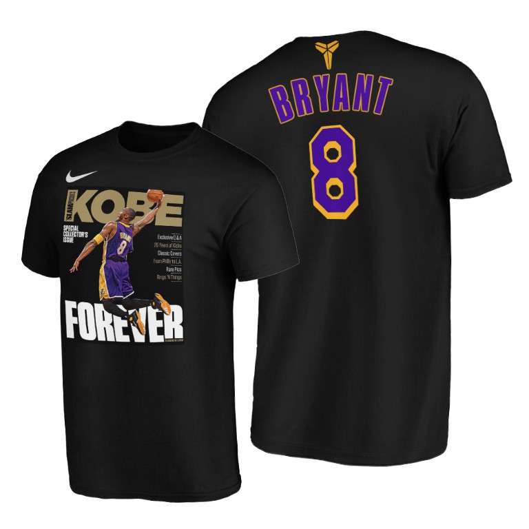 Men's Los Angeles Lakers Kobe Bryant #8 NBA Retirement Mamba Week Black Basketball T-Shirt SOZ7783GD